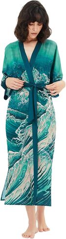 Women's Kimono Robe, Lightweight Long Soft Satin Robes, Light Bathrobe Nightgown Pyjamas for Sleepwear and Loungewear in Saudi Arabia