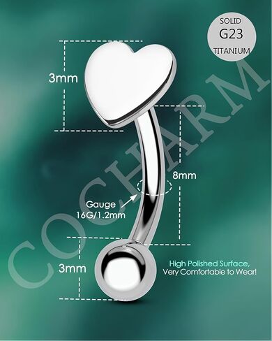 cocharm 16 جرام التيتانيوم الرخ الأقراط للنساء رجل شقة الأعلى الرخ المجوهرات g23 التيتانيوم 16 جرام الجراحية الصلب الرخ الحاجب ثقب المجوهرات 8 ملليمتر الخيوط الحاجب خواتم الحاجب الحديد العمودي labret مسمار in Kuwait