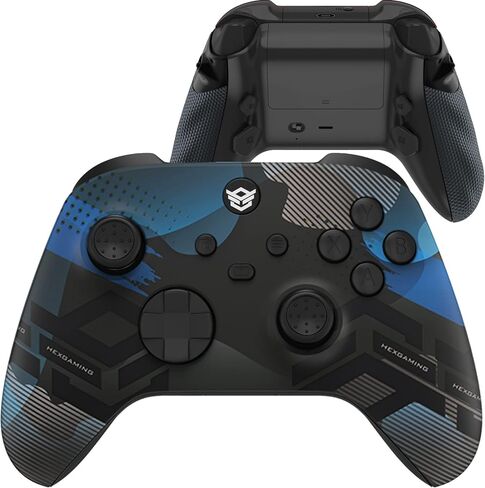 وحدة تحكم لاسلكية HEXGAMING ADVANCE لأجهزة Xbox Series X & S، وXbox One، وWindows 7/8/10-4، أزرار خلفية قابلة لإعادة التعيين - إيقاف المشغلات - أعواد الإبهام القابلة للتبديل - Blood Zombie in Kuwait