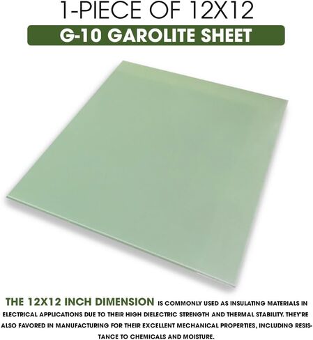 ملاءة جاروليت G10 FR4 - 12x12x1/16 بوصة، أخضر، لسطح الطباعة ثلاثي الأبعاد - التصاق مثالي للسرير للطباعة ثلاثية الأبعاد، سطح أملس in Saudi Arabia