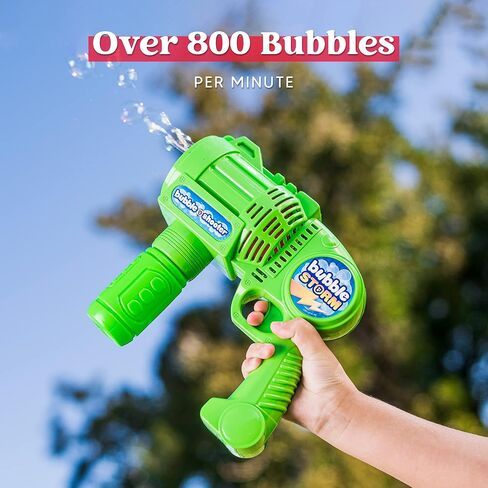 آلة نفخ الفقاعات الأوتوماتيكية من Bubble Gun Blaster مع زجاجتين من حلول الفقاعات للأطفال، منفاخ الفقاعات من أجل هدايا حفلات الفقاعات، لعبة صيفية، عيد الميلاد، الأنشطة الخارجية والداخلية، عيد الفصح in Saudi Arabia