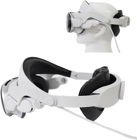 Adjustable Head Strap Compatible with Vision Pro Headset Headband with Elite Strap Comfy Cushion Pad Decompression Strap Ergonomics VR Accessories in Saudi Arabia