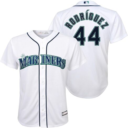 Outerstuff Julio Rodriguez Seattle Mariners MLB Kids Youth 8-20 White Home Player Jersey in Saudi Arabia