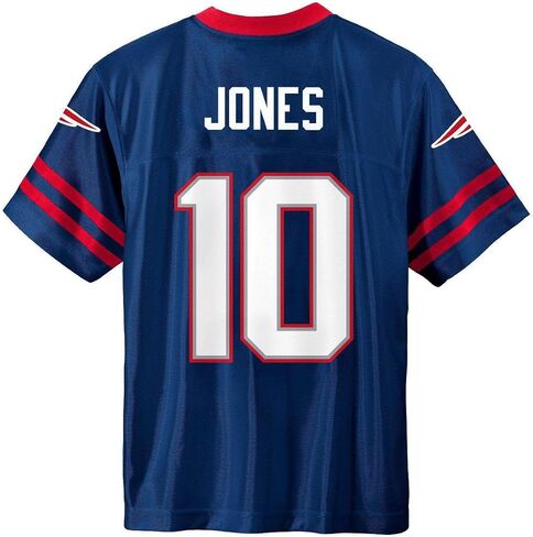 قميص Mac Jones New England Patriots #10 Navy Kids Youth 4-20 Team Color Home Player Jersey in Saudi Arabia
