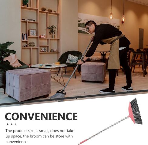 GANAZONO Home Cleaning Supplies Room Cleaning Broom Office Broom Outdoor Broom Patio Broom Garbage Wiper Yard Patio Tools Home Cleaning Broom Stainless Steel Long Spoon to Rotate Commercial in Saudi Arabia