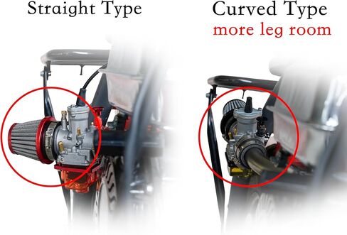 PWK24 Carburator مع مجموعة منحنيات متعددة الأداء لسباقات السباق منزلق Carb Kit لـ Predator 212cc GX200 Coleman Baja CT200U BT200X Mini Bike 196 Clones Engine، KT196 Go kart (Rage Red) in Saudi Arabia