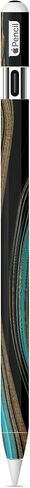 Carbon Fiber Compatible with Apple Pencil (USB-C) - Aqua Swirl - Premium 3M Vinyl Protective Wrap Decal Cover - Easy to Apply | Crafted in The USA by MightySkins in Saudi Arabia