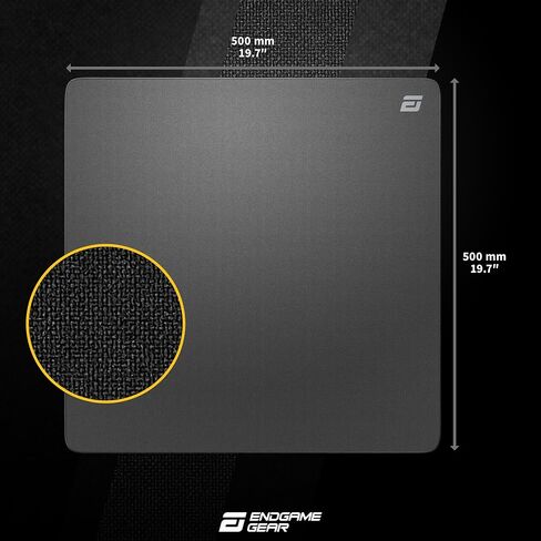 لوحة ماوس ENDGAME GEAR EM-C Series L، سطح ألعاب FPS، حواف مخيطة، سطح قماش منسوج، قاعدة بورون يابانية، 490 مم × 410 مم × 3 مم، أسود in Saudi Arabia