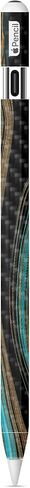 Carbon Fiber Compatible with Apple Pencil (USB-C) - Aqua Swirl - Premium 3M Vinyl Protective Wrap Decal Cover - Easy to Apply | Crafted in The USA by MightySkins in Saudi Arabia