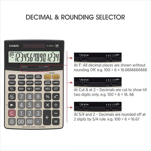 آلة حاسبة مكتبية DJ-240D Plus (فضي وأسود) in Kuwait