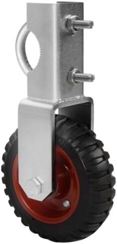 Gate Wheel 6 inch Farm Gate Wheel, 1 Pack Gate Support Wheel with 1-3/8" Thru 2-1/2" Gate Use, Chain Link Fence Metal Tub Gate Farm Gate Wheel Under Mount Farm Gate Caster to Prevent Dragging (Red) in Kuwait