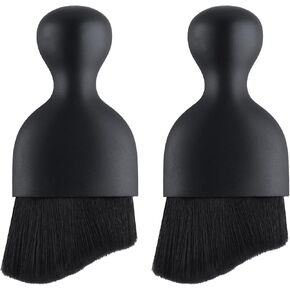 2Pcs Car Brush, Car Interior Brush Cleaning Tool, Dust Collectors with Curved Design Dirt Dust Soft Bristles, Car Accessories for Dashboard, AC Vents, Leather, Scratch-Free (Brown)