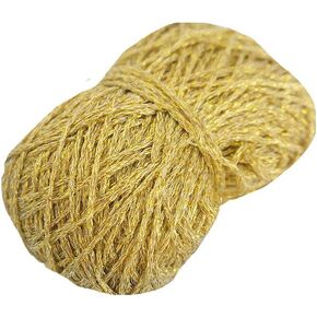 Clisil Black Metalllic Yarn Glitter Lurex Yarn,Crochet Yarn Shine Sparkle Yarn DIY Toys Bags Decor 40g
