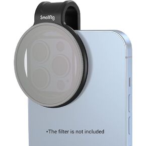SmallRig Filter Clip ONLY for iPhone 12/13 Series, 52 mm Magnetic Filter Clamp Cellphone Filter Adapter for Samsung Galaxy S22/ S22+, for Huawei Mate 40/ P40 Pro Work with External Filters -3845