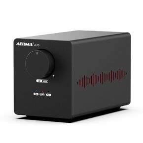 AIYIMA A70 Balanced Stereo Amplifier with PFFB,TPA3255 2 Channel Class D Amp for Desktop Home Theater Bookshelf Speaker,with XLR & RCA Inputs & Trigger Input,with DC48V 5A Power Adapter