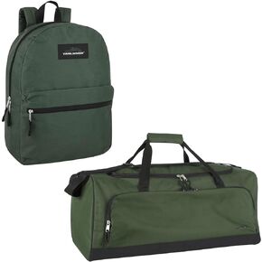 Green Duffle Bag and Backpack Combo for Women, Men, Travel