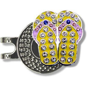 Mulligan Hooligan Flip-Flops Golf Ball Marker + Magnetic Hat Clip, Unique Golf Gift, Premium Quality, The Perfect for Your Favorite Golfer, Golf Accessories for Any Occasions