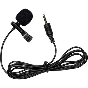 Omnidirectional Lavalier Microphone for iPhone & Tablet - External Clip On Mini Lapel Mic for Video Recording & Vlogging with 3.5mm Connector, Windscreen, 1Pcs
