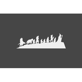 NORTH KAISER Lord Of The Rings Metal Wall Art, LOTR Wall Decor, Fellowship of the Ring Wall Sign, Gifts for Him, LOTR Game Room Wall Sign, Housewarming Gift (Black, 13.78'' x 3.93'' / 35 x 10 cm)