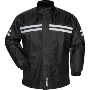 Tour Master Shield Two-Piece Mens Street Bike Motorcycle Rainsuit - Black - X-Large