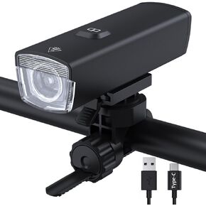 2024 Super Bright bike lights and Rear lights,bike lights suitable for nighttime cycling,USB-C fast charging with a capacity of 3000mAh,5-brightness adjustable anti glare self illumination bike lights