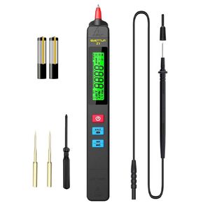 A3 Pen Type Digital Multimeter AC/DC Voltage Tester Intelligent Professional Current Meter Non-Contact Voltmeter Sensor Pen Test with Resistance Continuity Capacitance Diode Live Wire