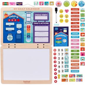 Battat Education – Kids Calendar – Magnetic Calendar for Kids – Classroom Calendar – Toddler Calendar Learning – 3 Years + – I Can Plan! (82 Pcs)
