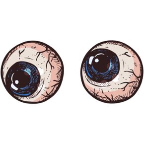 Creepy Blood Shot Eyeball Magnets, Halloween Magnetic Decorations for Indoor Outdoor Usage, Lockers, Fridge, Cars, Trucks, Mailboxes and Garage Door, 3 inches
