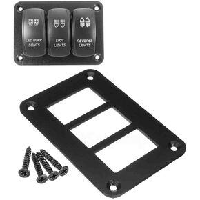 BOFiNEHY Rocker Switch Panel Housing Holder for ARB Carling Narva Boat 3 Way Anodized Aluminium 1PCS