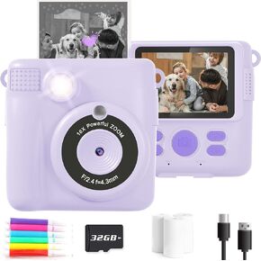 Printer Paper,6 Rolls for Kids Instant Print Camera,HD Printing Thermal Print Paper Set Portable Refill Print Paper