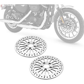 Motorcycle 11.5" Rear Brake Rotor Disc with Rotor Bolts Chrome for Softail Sportster Dyna 1984-2013 Touring 1984-2007