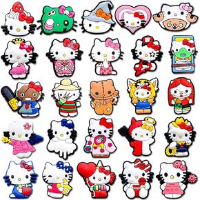 25Pcs Cartoon Shoe Charms for Croc Clog Slides Sandals, Cute Shoe Accessories for Girls Party Favor