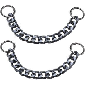 SING F LTD 2PCS Shoe Charms Chain Metal Style DIY Decoration Shoe Charms Accessories for Sandals Casual Shoes Birthday Party Christmas Gift Black