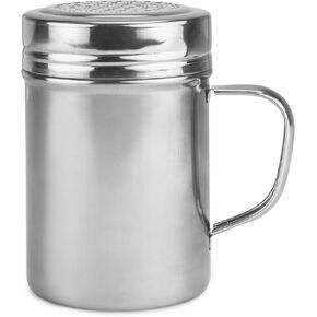 Back of House Ltd. Metal Dredge Shaker with Handle & Stainless Steel Lid, 10 Oz. – Restaurant Quality Dispenser