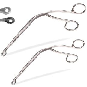 Magill Forceps 8" + 10" (Child + Adult) ENT Anesthesia Instruments EMT EMS Supplies, Long Forceps, Stainless Steel Medical Supplies
