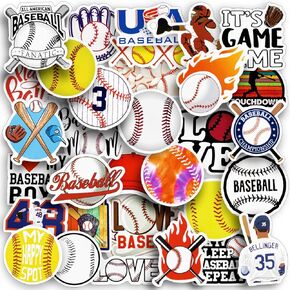 150PCS Baseball Stickers - Waterproof, Vinyl, for Bottles, Helmets, Posters & Scrapbooks - Gifts for Teens & Kids