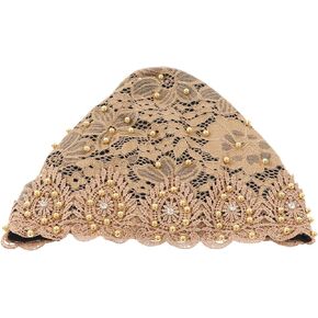 Muslim Turban Hat Comfortable Breathable Women Turban Floral Design Stretch Head Wrap for Daily Use Worship(Crown)