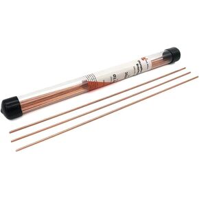 20pcs Copper Brazing Rods BCuP-2 (5/64") 2mm Phosphorus Round Self Fluxing Welding Brass Brazing Rod Sticks TIG Arc Pipes for Air Conditioner Refrigerators Pipe Gas (Bcup-2 20PCS)
