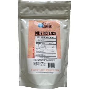 Kids Defense | Orthomolecular Dose of 1000 mg Vitamin C and 250 mg B3 | Pure, Corn Free, & GMO-Free | Fruit Punch Flavor, 30 Servings