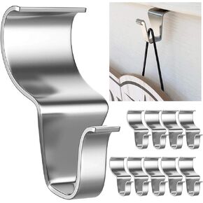 10Pcs Vinyl Siding Hooks,Siding Hooks for Hanging Outdoor,Hooks for Vinyl Siding to Hang Things,Vinyl Siding Clips for Hanging,No-Hole Needed Siding Hooks for Hanging Outdoor Home Decor(Silver) in Kuwait