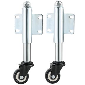 2" Spring Loaded Gate Caster, Set of 2 TPU Wheel Heavy Duty Casters, Load Capacity 110 Lbs