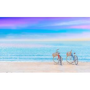 Pintoo Jigsaw Puzzles 1000 Piece for Adults - Bicycle Trip Collection - Tranquil Summer Beach Beautiful Plastic Puzzle for Home Decor Zero Dust Easy Storage [H2650]