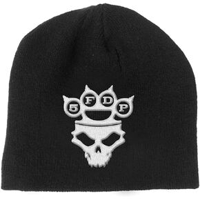 Five Finger Death Punch Beanie Hat Knuckleduster Band Logo Skull Official Black Size One Size