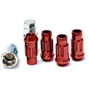 Muteki 32902R SR48 Series Red 12mm x 1.5" Thread Size Open End Locking Lug Nut Set