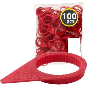 Checkpoint Checktorque Red Wheel Nut Indicator – Visual Indicator for Fleets, Industrial Trucks, Agricultural Vehicles, and Goods Transporters – Lug Nut Indicator Arrows Red 33 mm (Bag of 100 Pcs) in Kuwait