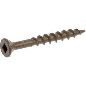 Hillman 48274 Square-Drive Multi-Purpose Wood Screws (#9 x 2-1/2") - 350 pieces, Deck Brown