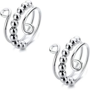 Anxiety Ring For Daughter Stainless Steel Beaded To My Daughter Fidget Ring Silver Golden Fashion Trendy