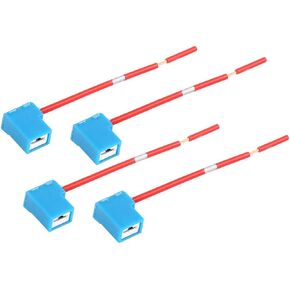 uxcell DC 12V H1 H3 Car Light Socket Ceramic Wire Harness Connector 4pcs