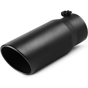 A-KARCK Exhaust Tip 4" Inlet to 6" Outlet, 12" Overall Length Exhaust Tailpipe Tip Polished Bolt On Design Protect Tailpipe