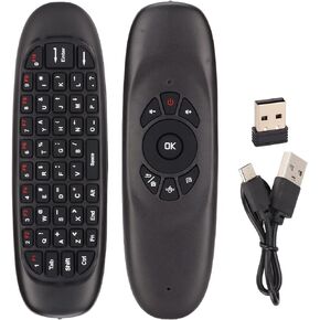 Air Mouse, 2.4GHz Wireless Keyboard with USB Receiver and Cable, Universal TV Remote Air Mouse Remote for PC TV, Plug and Play